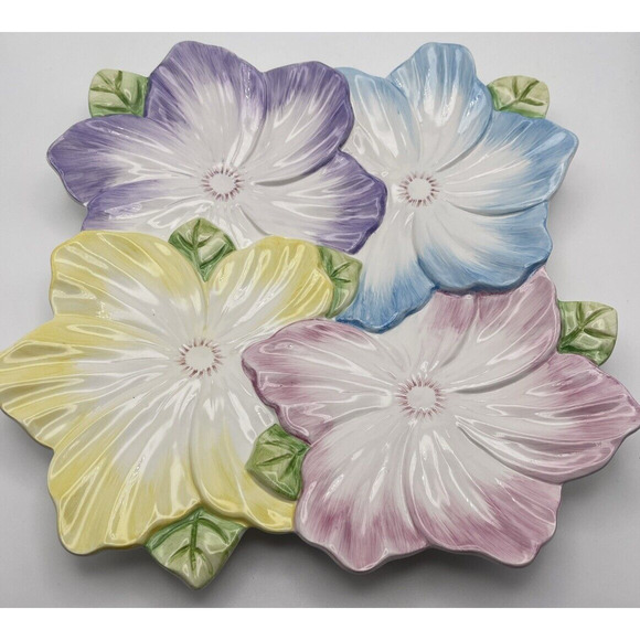 Bombay Company Vintage Pastel Flower Platter/Plate/Tray 12”‎ 1992 - Picture 2 of 8